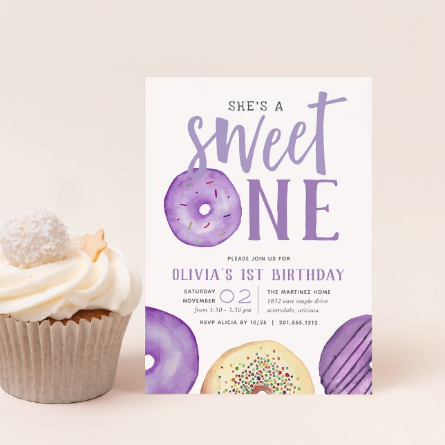 Sweet One | Doughnut First Birthday Party Invitation (Creator Uploaded)