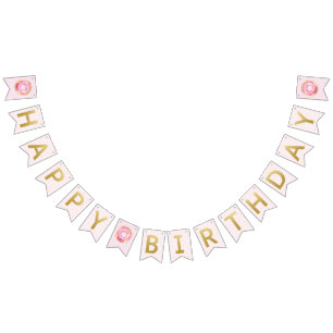Sweet One Doughnut Happy Birthday Banner
