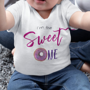 Sweet One Doughnut Pink Girl 1st Birthday Party  Baby T-Shirt