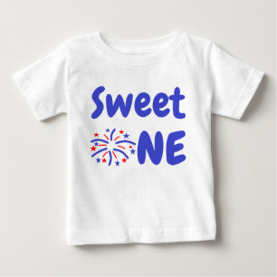 Sweet One Firework 1st Birthday Baby T-Shirt