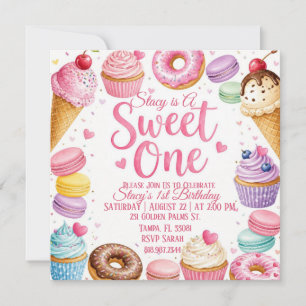 Sweet One First Birthday Invitation