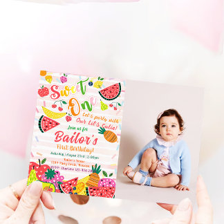 Sweet One | Fruit Party Birthday Invitation