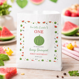Sweet One in a Melon Watermelon 1st Birthday Party Favour Bags