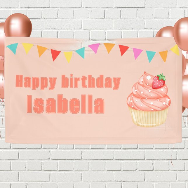 Sweet ONE, pink girls first birthday party  Banner (Creator Uploaded)