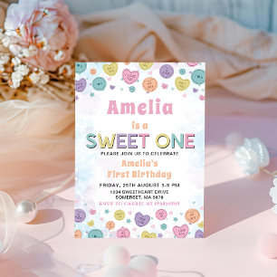 Sweet One Valentine 1st Birthday Invitation