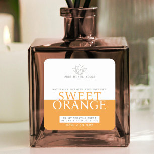 Sweet Orange citrus reed diffuser product label