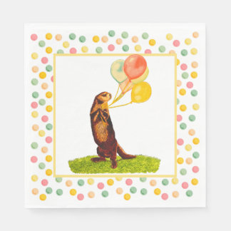 Sweet Otter Colourful Balloons Napkins