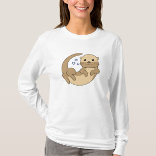 Sweet Otter Swims In The Water Funny Otter T-Shirt