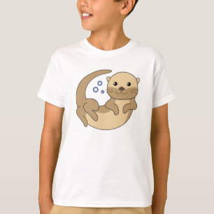 Sweet Otter Swims In The Water Funny Otter T-Shirt
