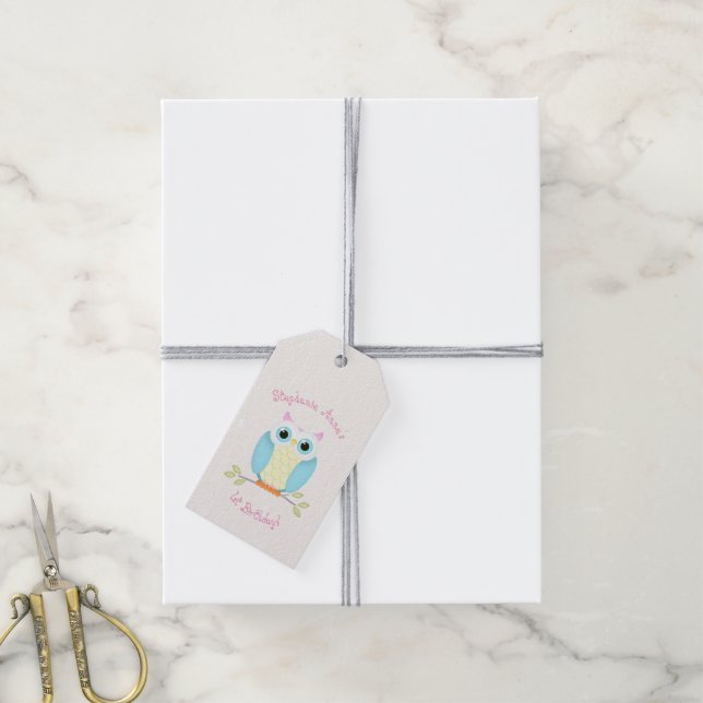 Sweet Owl Birthday Gift Tags (With Twine)