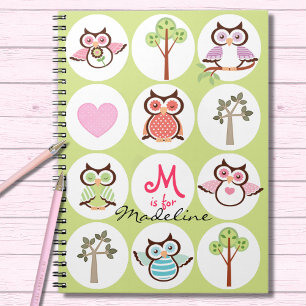 Sweet Owl Sampler Personalised Notebook