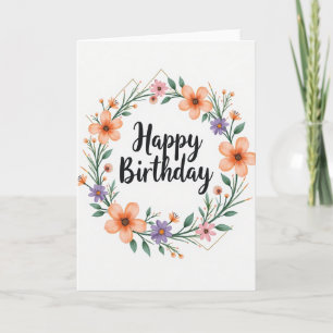 Sweet Painted Birthday Card