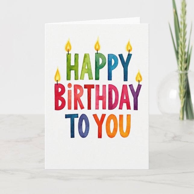 Sweet Painted Typography Card (Front)