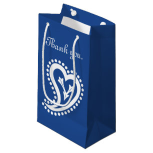 Sweet Paisley Hearts in Blue Gift Bag