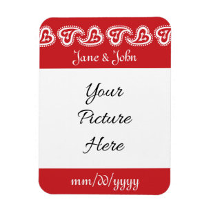 Sweet Paisley Hearts in Cherry Reminder Magnet
