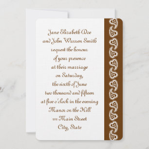 Sweet Paisley Hearts in Chocolate Event Invitation