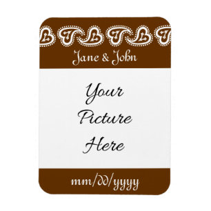 Sweet Paisley Hearts in Chocolate Reminder Magnet