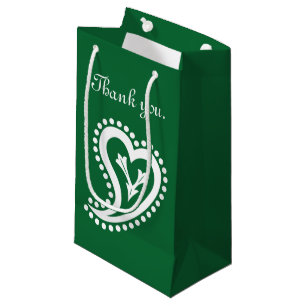 Sweet Paisley Hearts in Green Gift Bag