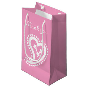 Sweet Paisley Hearts in Petal Pink Gift Bag