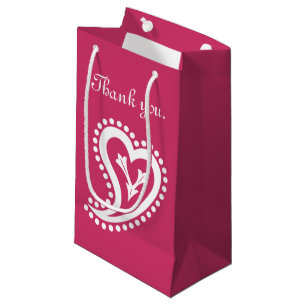 Sweet Paisley Hearts in Raspberry Gift Bag