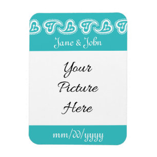 Sweet Paisley Hearts in Turquoise Reminder Magnet