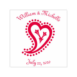 Sweet Paisley Hearts Self-Inking Accent Stamp