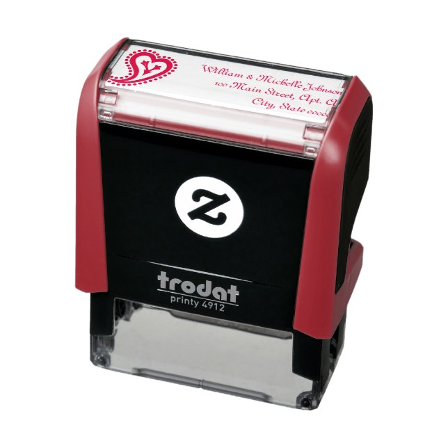 Sweet Paisley Hearts Self-Inking Address Stamp (Product)