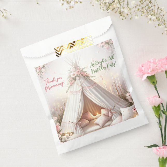 Sweet Pajama Party Girly Sleepover Birthday Favour Bags (Sealed)