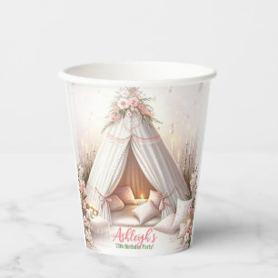 Sweet Pajama Party Girly Sleepover Birthday Paper Cups