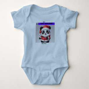 Sweet Panda Christmas Baby Clothes Writable Bodysuit