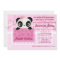 Sweet PANDA Girl Baby Shower Invitation Pink