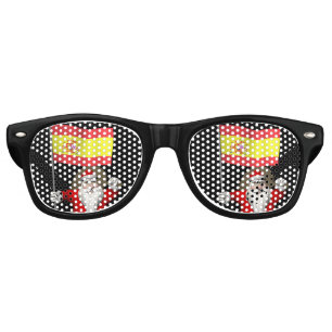 Sweet Papá Noel Waving La Rojigualda Retro Sunglasses