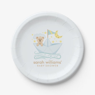 Sweet Paper Boat Bear Plate