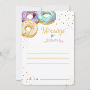 Sweet Pastel Gold Doughnuts Time Capsule Cards