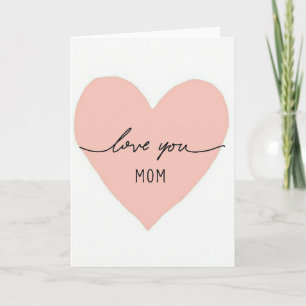 Sweet Pastel Heart Mom Card