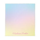 Sweet Pastel Ombré Notepad Personalized for Kids