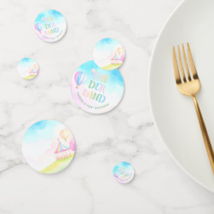 Sweet pastel onederland watercolor 1st Birthday Confetti