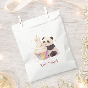 Sweet Pastel Panda Baby 3rd Birthday Favour Bags