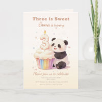 Sweet Pastel Panda Baby 3rd Birthday