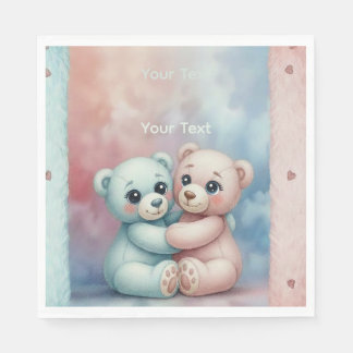 Sweet Pastel Pink & Blue Napkin