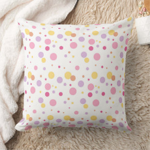 Sweet Pastel Polka Dot Pattern Cushion