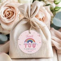 Sweet Pastel Rainbow Balloon Thank You