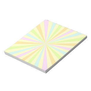 Sweet Pastels Spinning Wheel Sun Burst Notepad