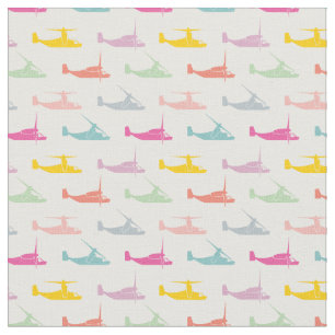 Sweet Pastels V-22 Osprey Pattern Fabric