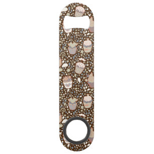 Sweet pattern made of tasty cupcakes