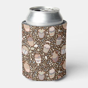 Sweet  pattern made of tasty cupcakes can cooler