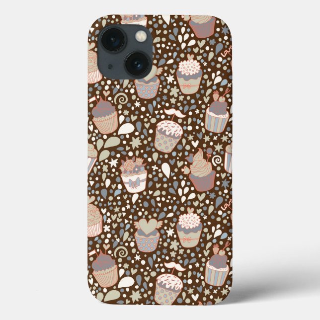 Sweet  pattern made of tasty cupcakes Case-Mate iPhone case (Back)