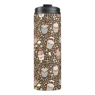 Sweet pattern made of tasty cupcakes thermal tumbler