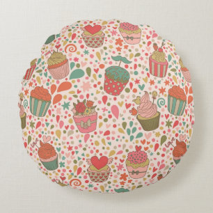 Sweet pattern round cushion
