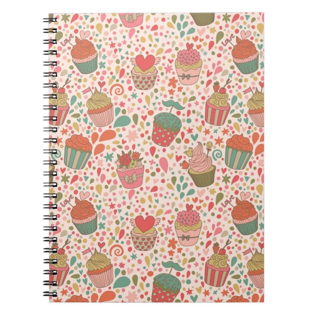 Sweet pattern spiral notebook (Front)